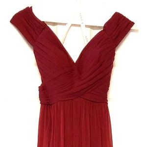 Azazie Aja Bridesmaid Dress (Burgundy, A4)
